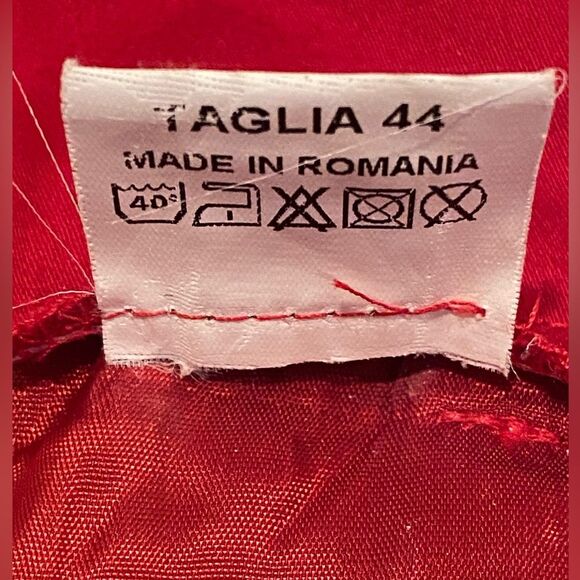 NWT Nemo wide leg red cotton mid-rise pants. Small - Picture 5 of 7